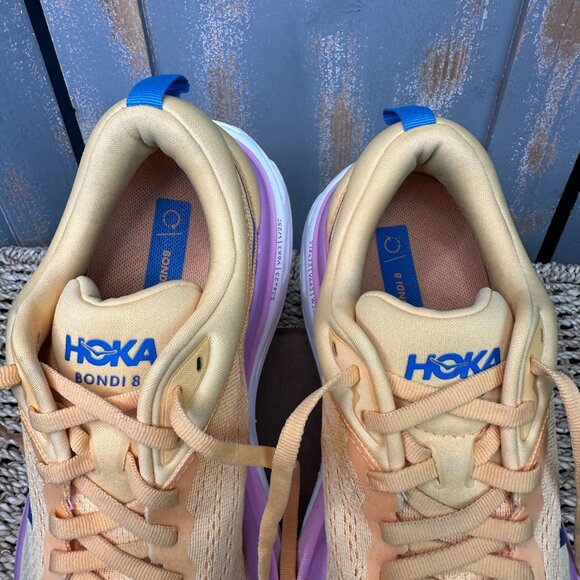HOKA Women's Bondi 8 Sneaker Impala Cyclamen Sz 8 - Picture 4 of 16
